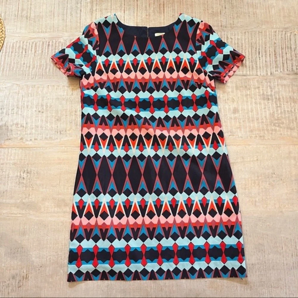 J. Crew Multicolor Geometric Mini Dress